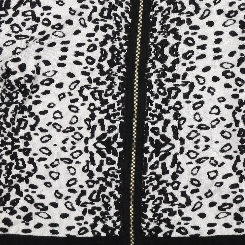 H&M Womens Multicoloured Animal Print Knit Pullover Jumper Size XS