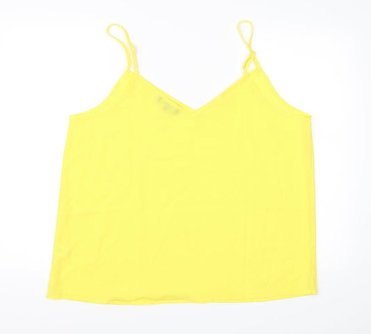 Womens UK Size 18 Studio Yellow Camisole Blouse
