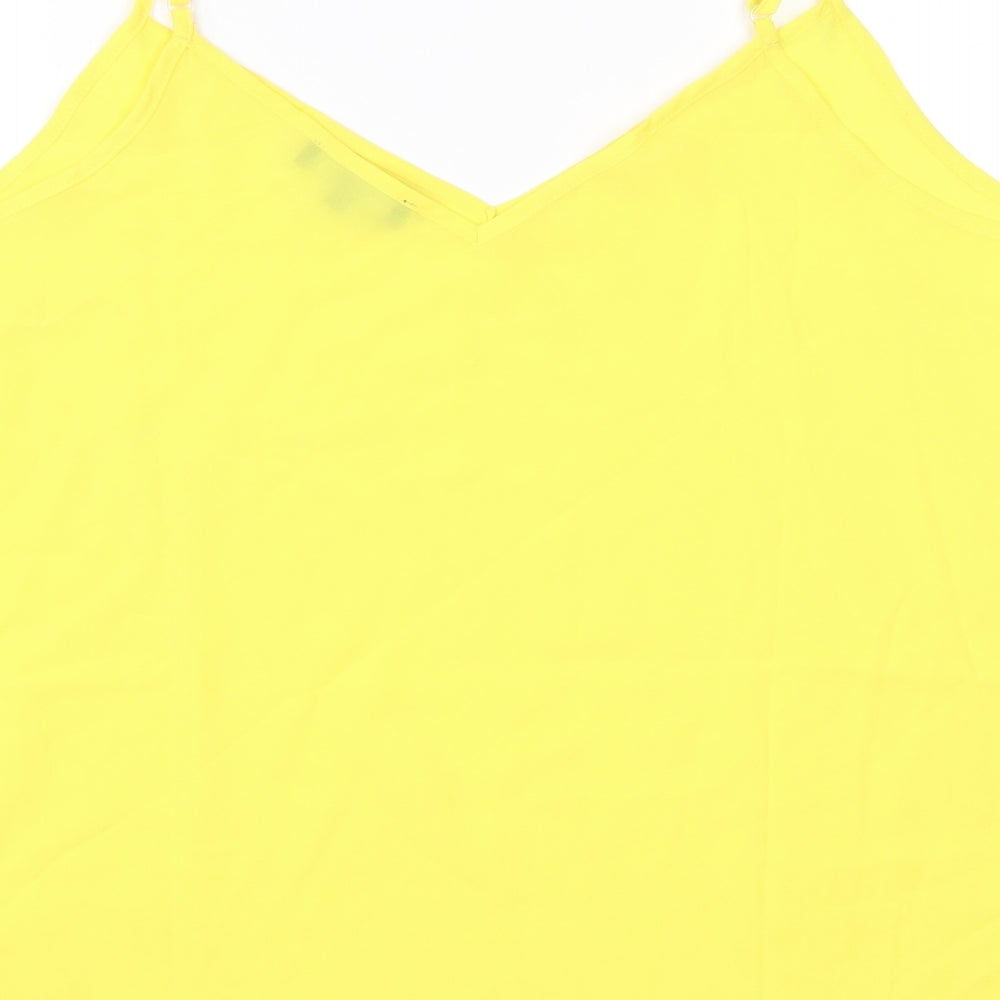 Womens UK Size 18 Studio Yellow Camisole Blouse