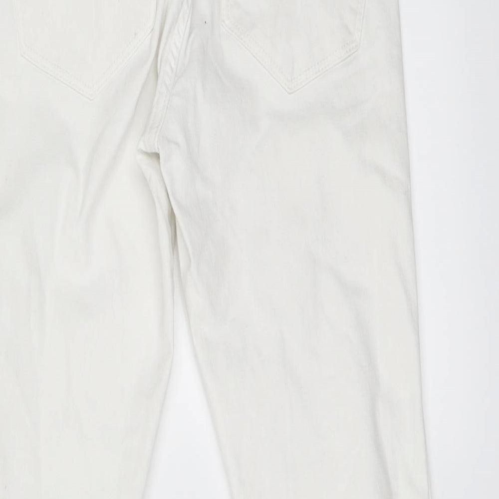 Womens UK Size 27 in H&M Regular Fit Skinny Ivory Jeans