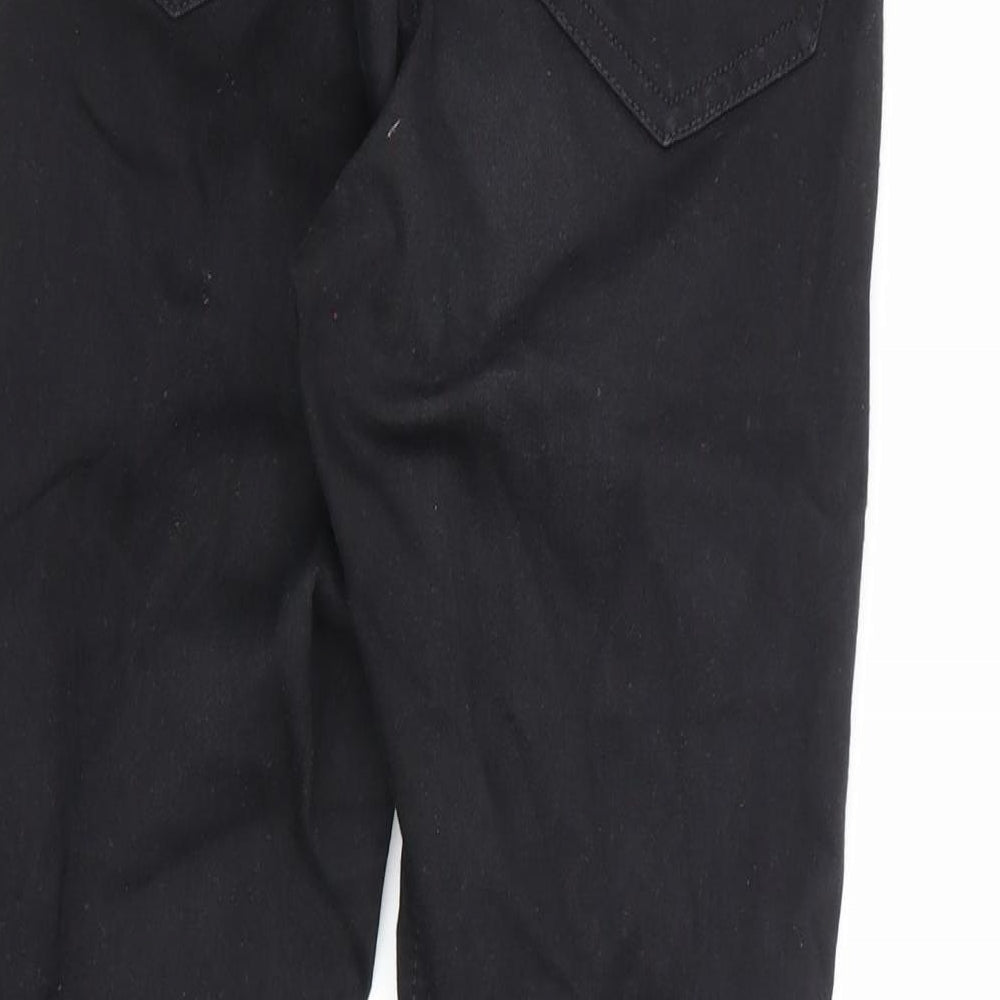 Topshop Womens Black Denim Tapered Jeans L32 in