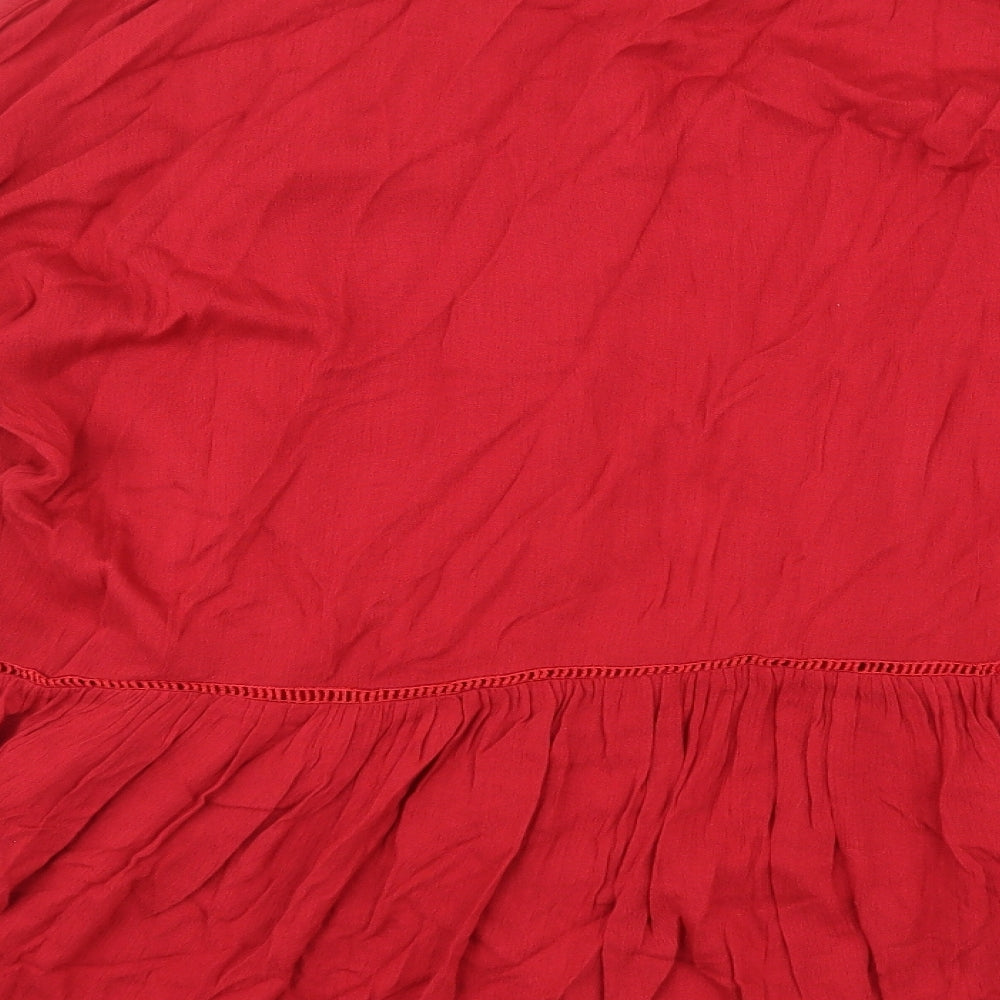 ARTLOVE Paris Womens Red Basic Blouse Size L
