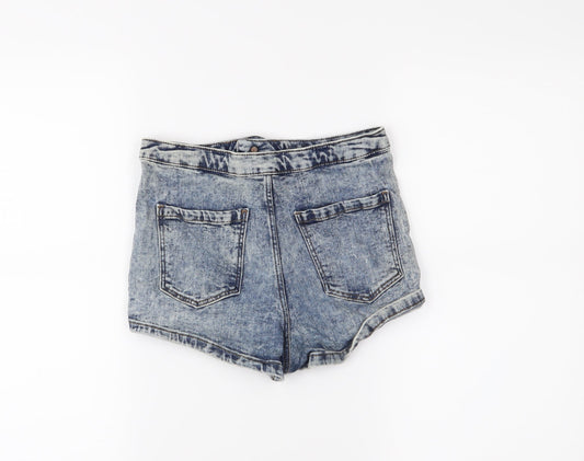 Topshop Womens Blue Hot Pants Shorts Size 10