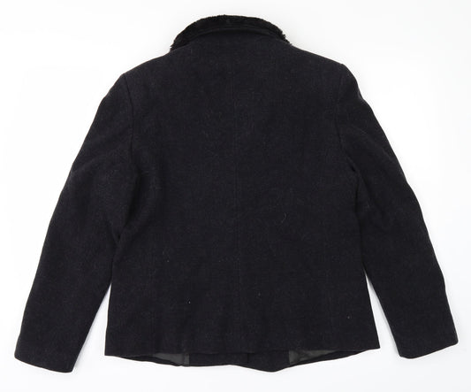 Womens UK Size 12 Etam Black Overcoat