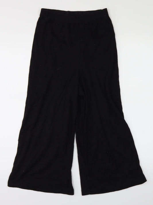 Womens UK Size 6 Missguided Regular Fit Black Trousers