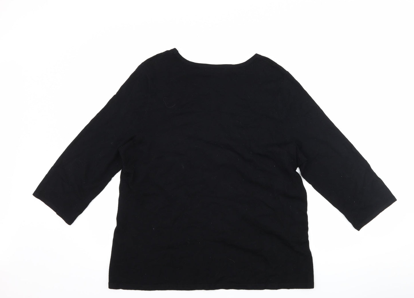 bm Collection Womens Black Pullover Jumper Size M