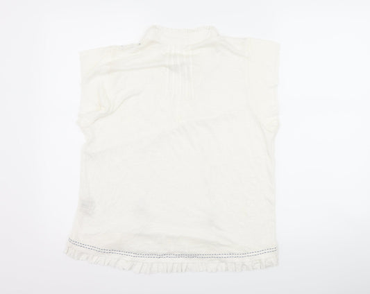 Womens UK Size M Lost Stock White Basic T-Shirt