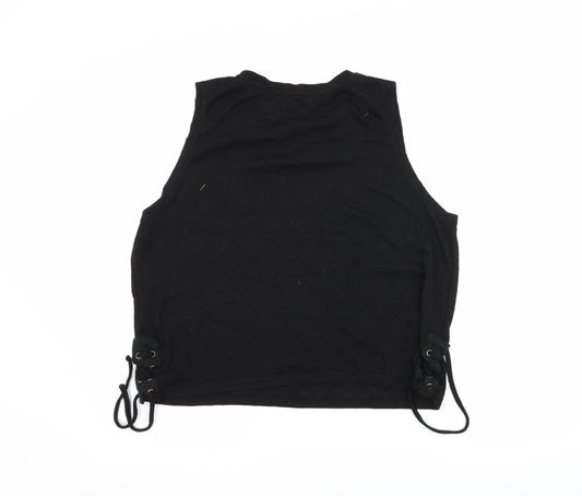 Womens UK Size 14 New Look Black Basic T-Shirt