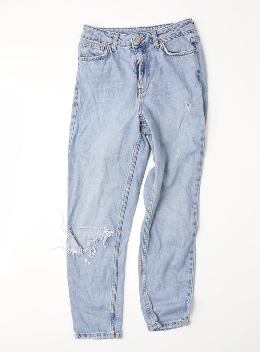 Womens UK Size 26 Topshop Regular Fit Mom Blue Jeans