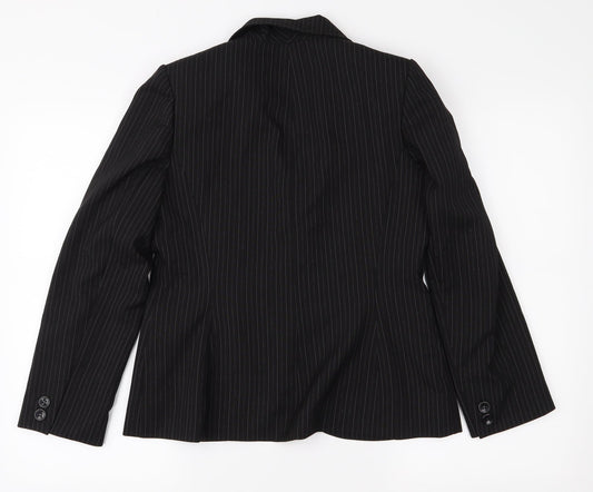 Dorothy Perkins Womens Black Striped Jacket Suit Jacket Size 12
