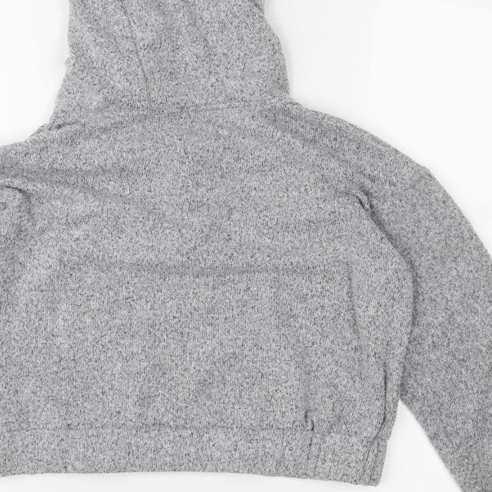 Primark Girls Grey Jersey Pullover Hoodie Size 10-11 Years