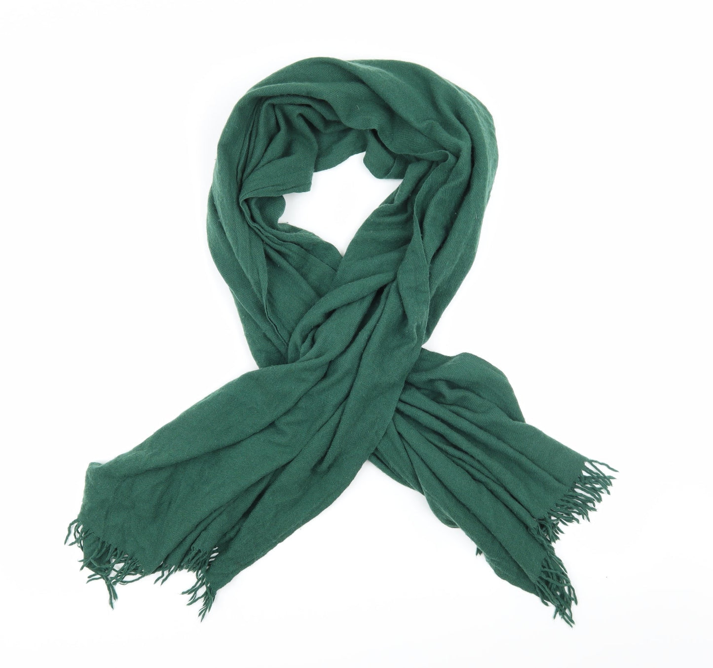 Preworn Womens Green Knit Scarf