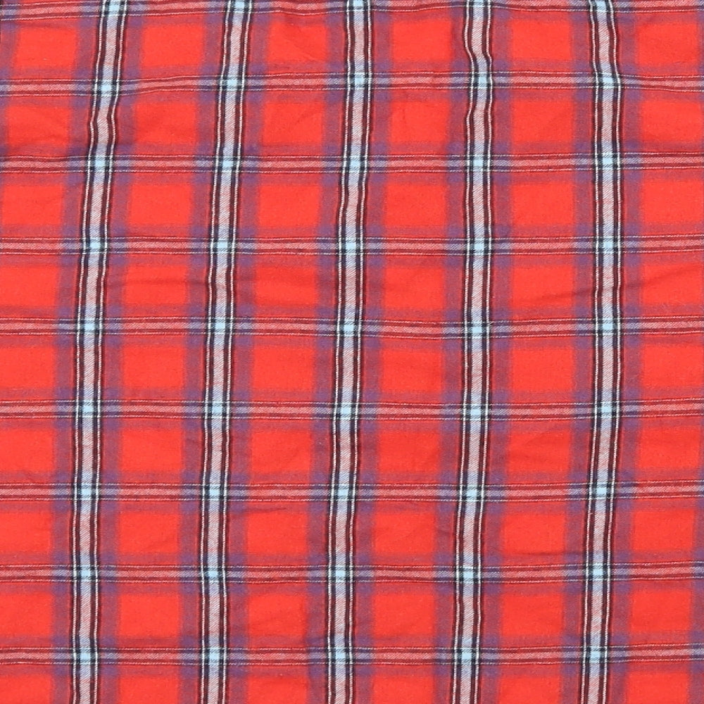 BDG Womens Red Plaid Basic Blouse Size S