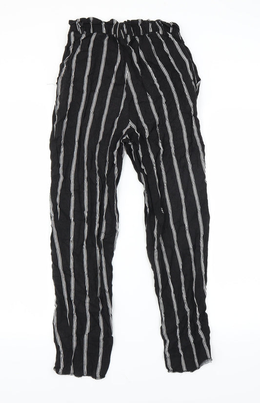 Womens UK Size 6 H&M Regular Fit Black Trousers