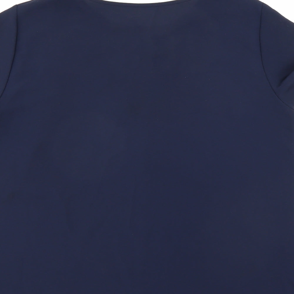 Womens UK Size 12 Marks and Spencer Blue Basic Blouse
