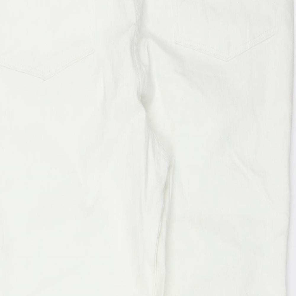 Womens UK Size 32 in Preworn Regular Fit Straight White Jeans