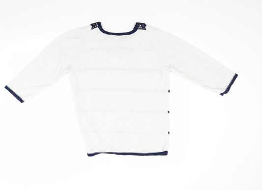 Fay Louise Womens Ivory Pullover Jumper Size M