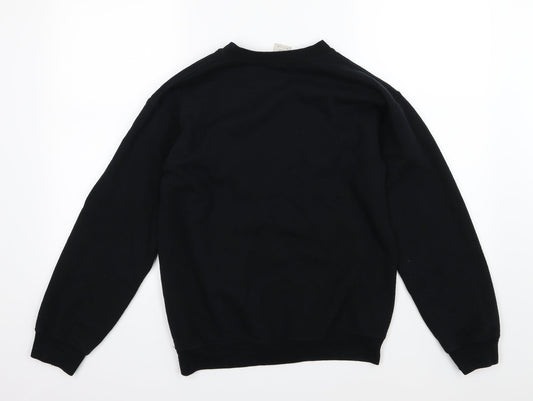 Gildan Womens Black Jersey Pullover Sweatshirt Size S