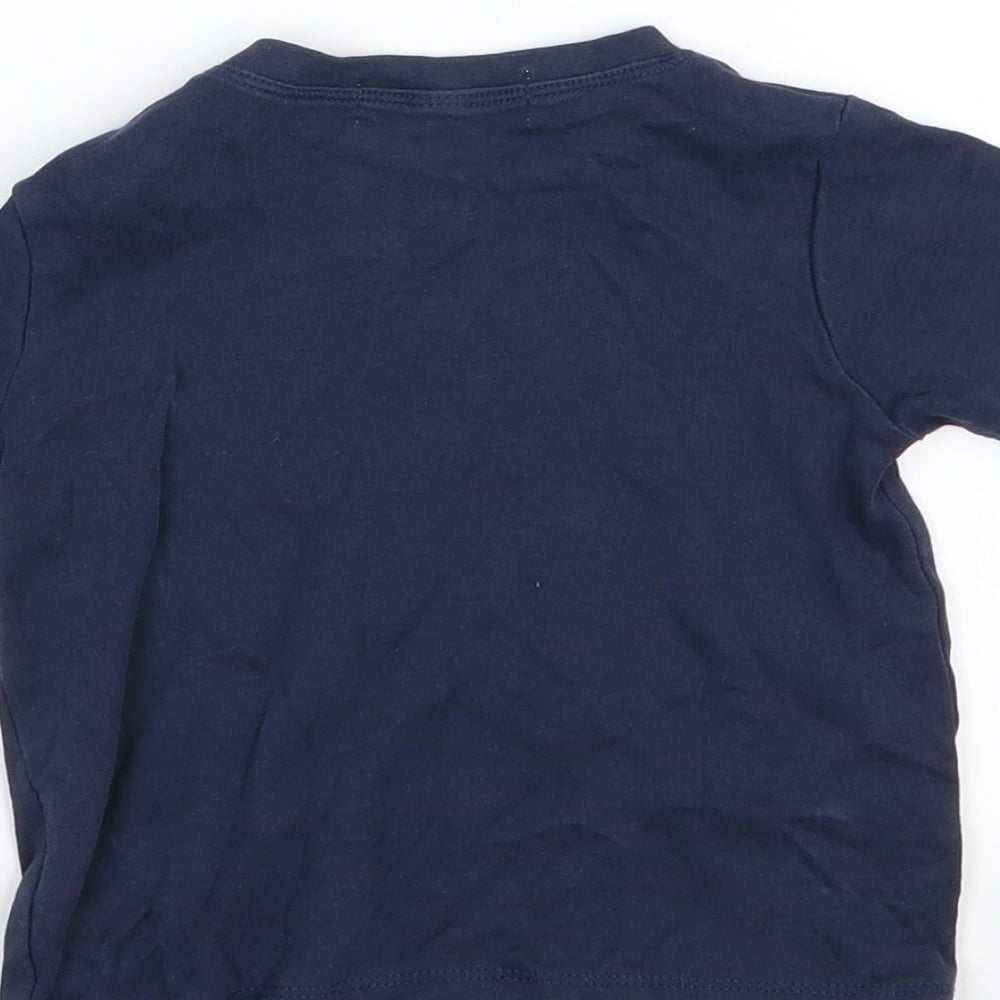 Mimosa Girls Blue Jersey Basic T-Shirt Size 12-18 Months - 1 animals