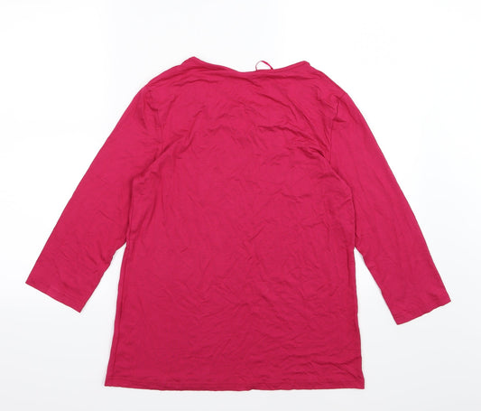 Damart Womens Pink Basic T-Shirt Size 10