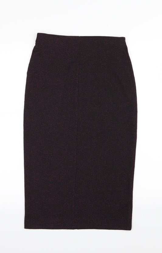 Dorothy Perkins Womens Purple   Straight & Pencil Skirt Size 6