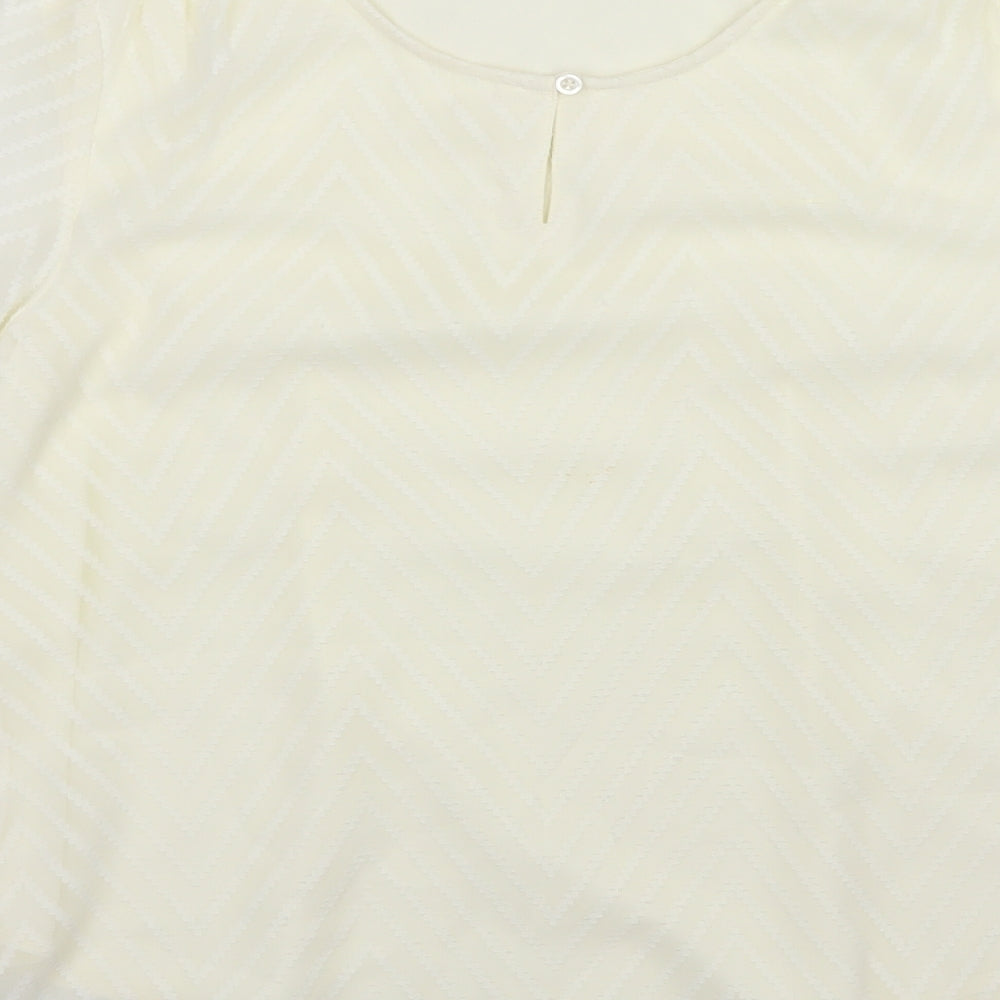 Womens UK Size 12 Damart Ivory Basic Blouse