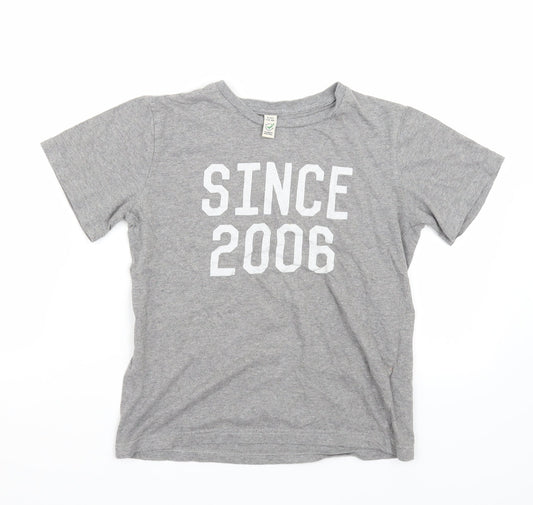 Earth Positive Girls Grey Basic T-Shirt Size 9-10 Years