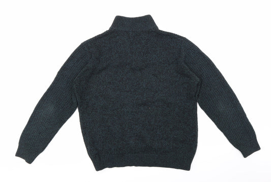 ACW85 Mens Blue Knit Pullover Jumper Size M