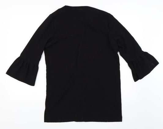 Primark Womens Black Chiffon Jacket Size 10 - Longline Jacket