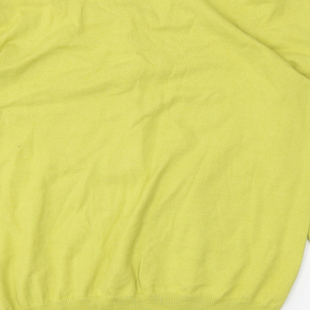 Womens UK Size 12 Wallis Yellow Basic T-Shirt