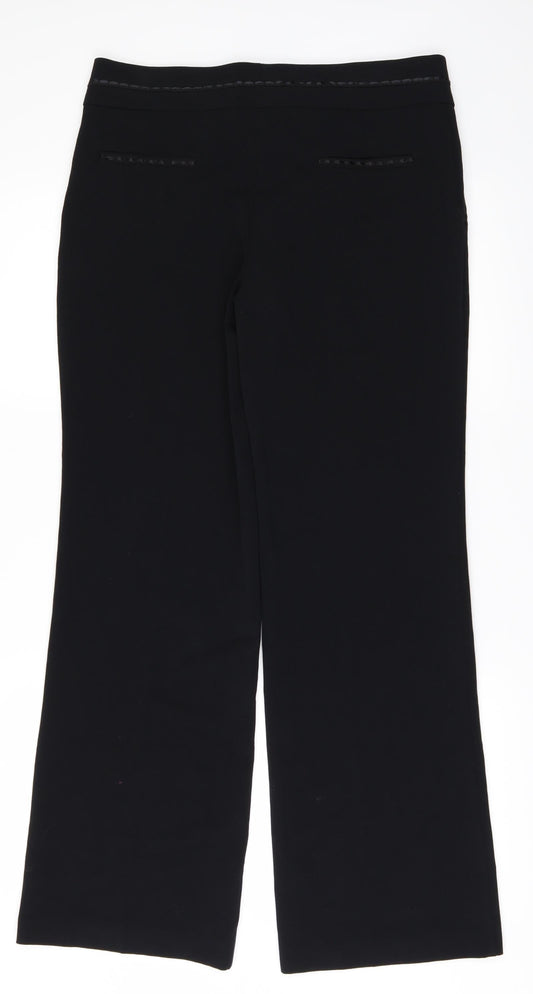 Impressions Womens Black Trousers Size 10 L31 in