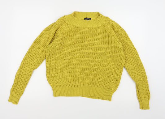 Therapy Womens Yellow Knit Pullover Jumper Size S