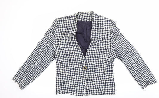 st michael Womens Blue Flecked Jacket Blazer Size 14