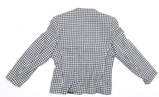 st michael Womens Blue Flecked  Jacket Blazer Size 14