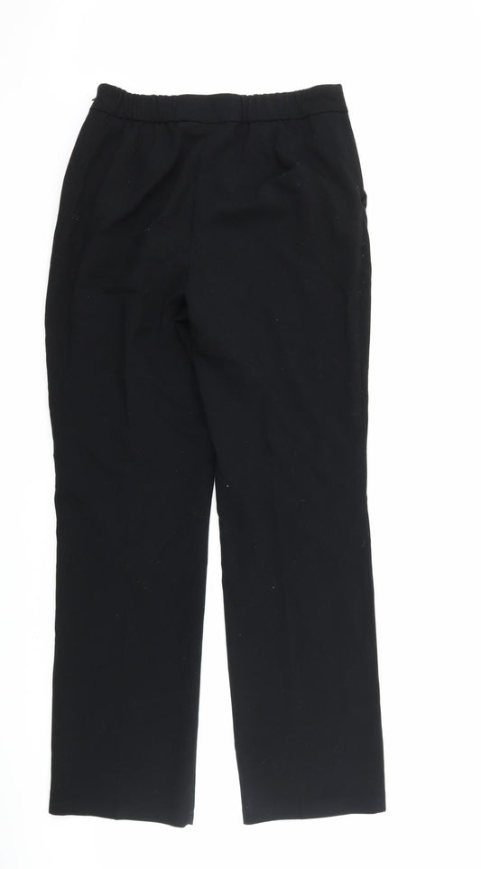 Womens UK Size 8 Marks and Spencer Regular Fit Black Trousers