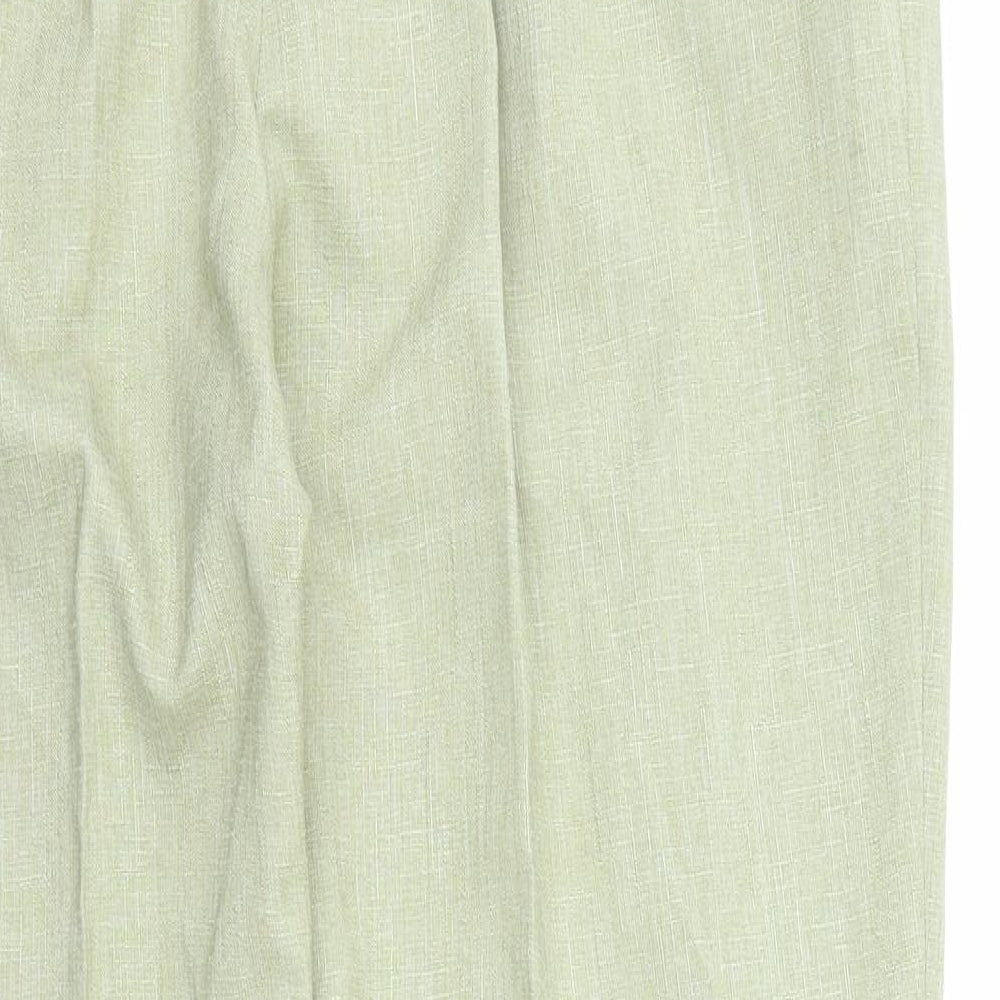 Womens UK Size 20 Preworn Regular Fit Green Trousers