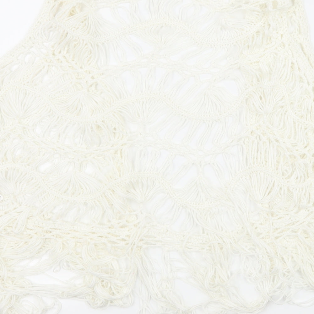 F&F Womens White Cardigan Jumper Size S