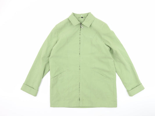 Womens UK Size 10 Klass Green Overcoat