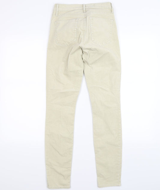 Gap Womens Ivory Striped Corduroy Skinny Jeans Size 8 L29 in - Modern Stretch