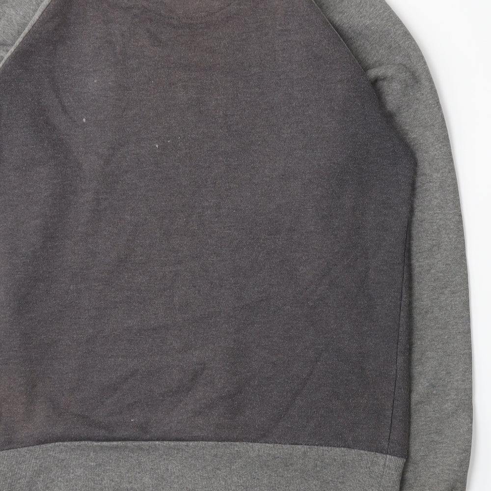 Mens UK Size S Brave Soul Grey Pullover Sweatshirt
