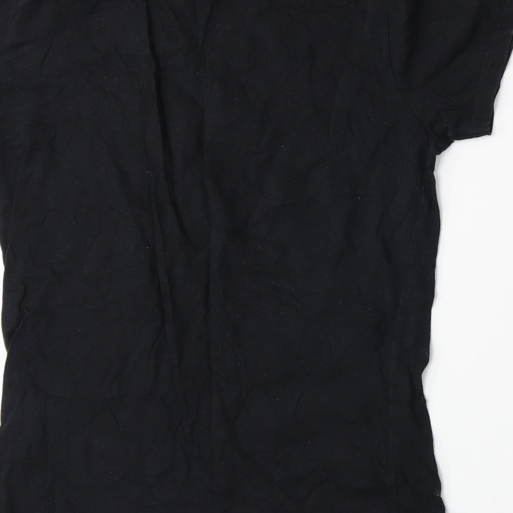 Womens UK Size S Sfera Black Basic T-Shirt