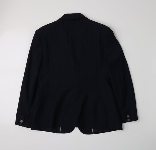 NEXT Womens Blue Pinstripe  Jacket Blazer Size 14