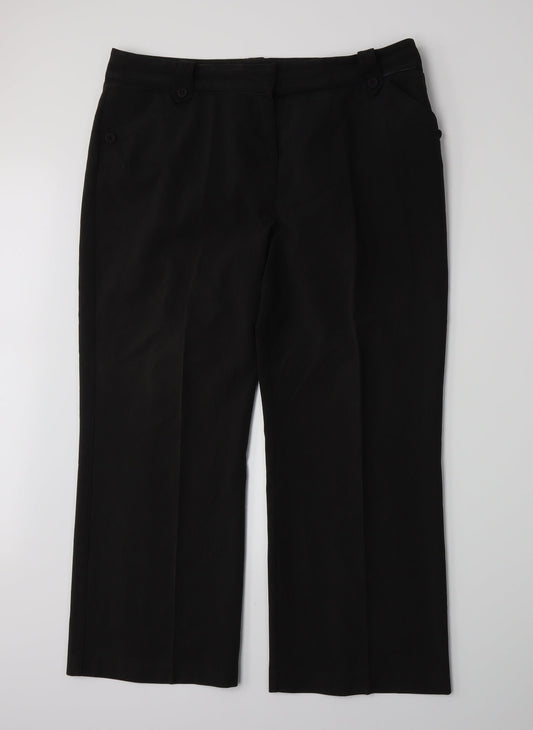 Womens UK Size 16 M&Co Regular Fit Grey Trousers