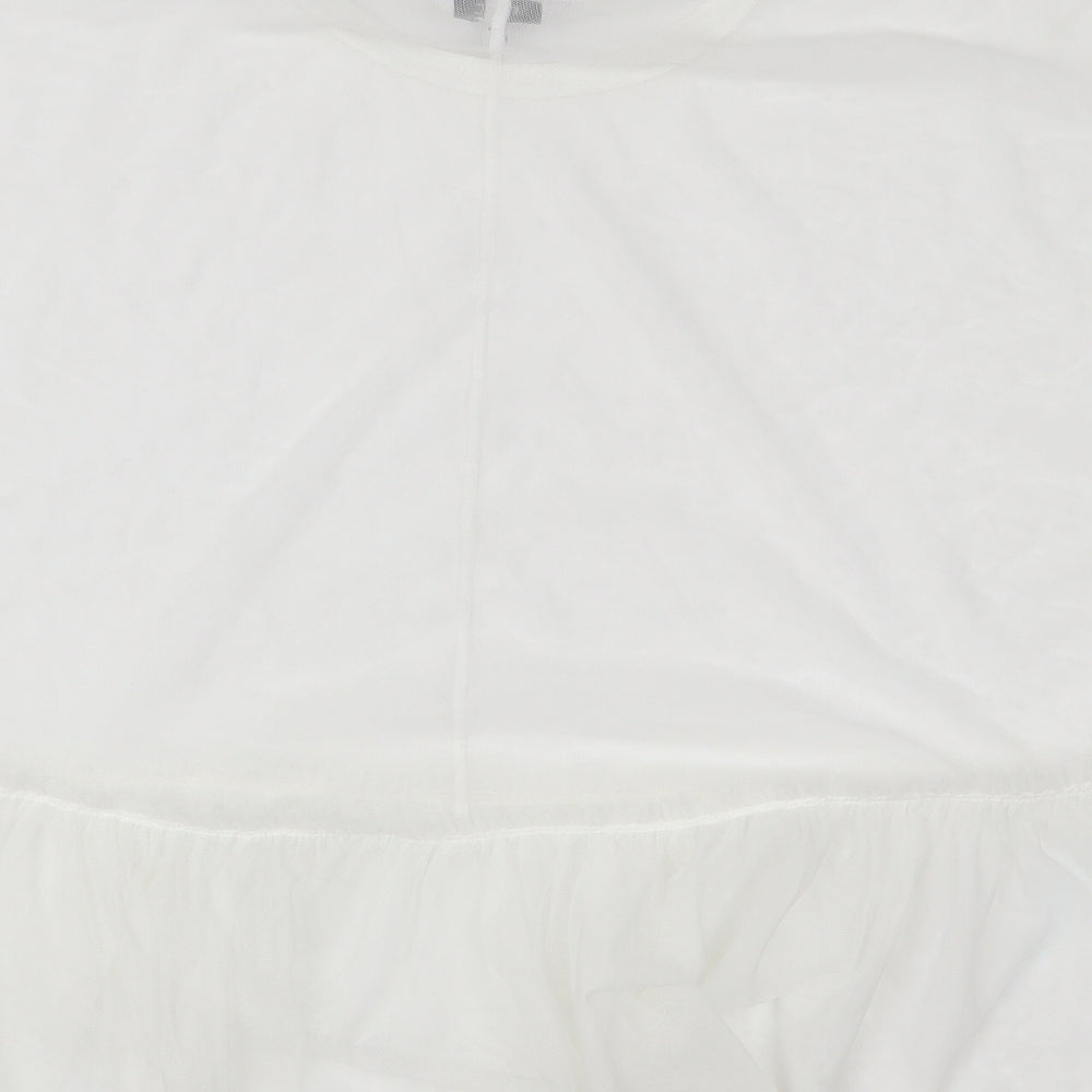 Womens UK Size 10 NEXT White Basic Blouse