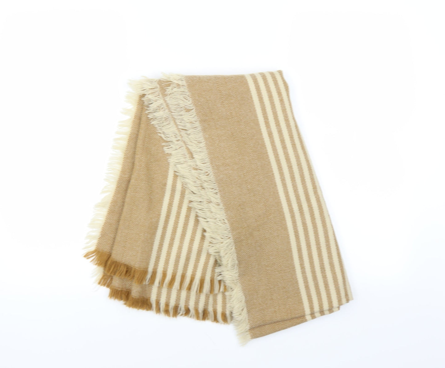 Preworn Womens Brown Striped Scarf