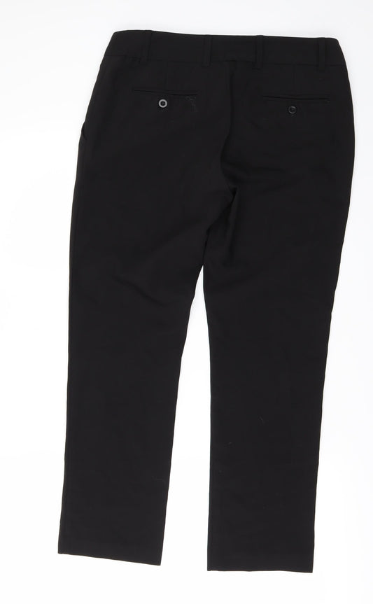 Womens UK Size 10 Love Label Regular Fit Black Trousers