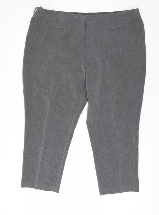 Womens UK Size 20 Classic Regular Fit Sweatpants Grey Trousers
