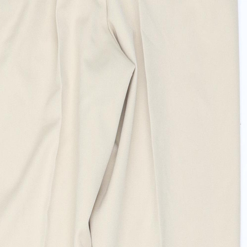 Womens UK Size 12 Preworn Regular Fit Beige Trousers