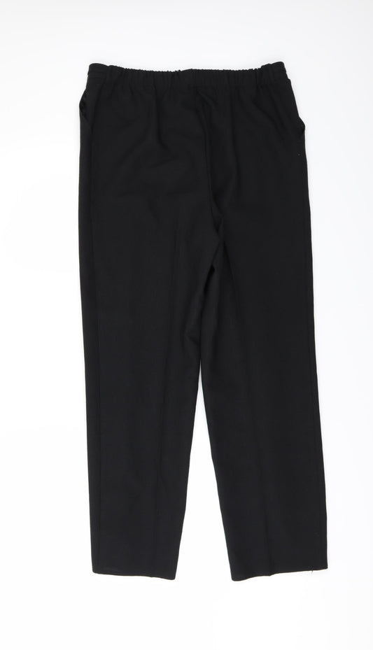 Womens UK Size 32 in Preworn Regular Fit Black Trousers