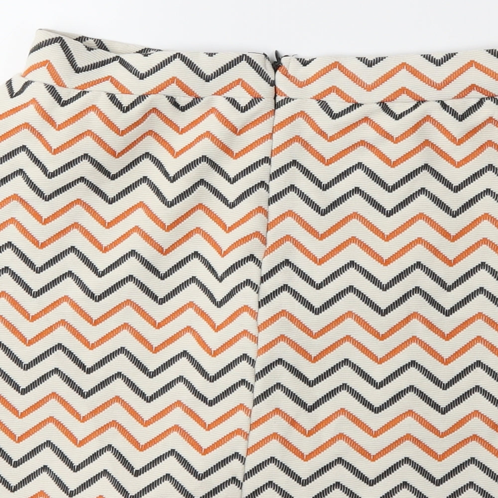 Atmosphere Womens White Striped  Mini Skirt Size 10